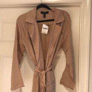 Open front duster jacket. Tan. New with Tags!